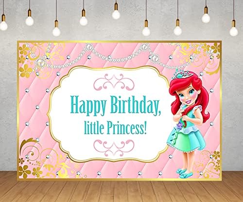 A Littele princeza pozadina za rođendanske zabave dekoracije Baby princeza Ariel Banner za Baby Shower potrepštine
