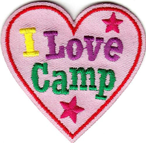 I Love Camp gvožđe na patch izviđačima kub dečka djevojka kampiranje kamper planinarenje