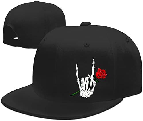 Snapback šešir za muškarce ravni šeširi muškarci ruža Lobanja šešir kostur prsti Crna bejzbol kapa Hip Hop