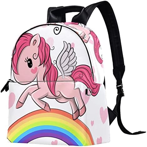 Tbouobt kožni ruksak za putovanja Lagani laptop Ležerni ruksak za žene Muškarci, Unicorn Butterfly Rainbow