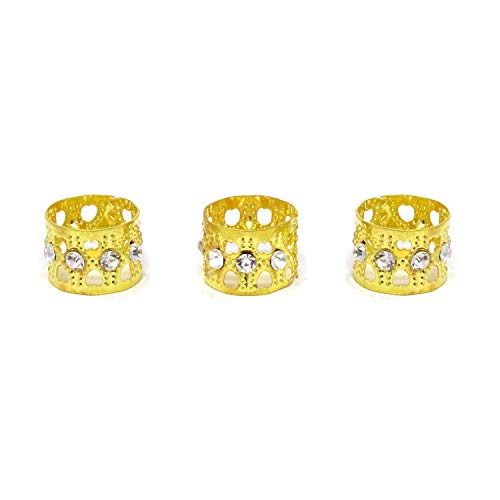 Honbay 20pcs Zlatni prstenovi za krizenje za kosu dreadlocks perle pletenice pletenice za kosu pletenice