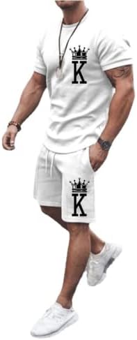 Marllco 3D poker majica Muški ljetni trenerke 2 komada Oprema za kratku rukavu i kratke hlače