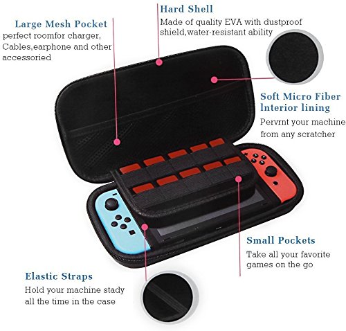 Uolor Nintendo sklopka za nošenje za nošenje prenosive zaštitne tvrdove torbice za školjke za Nintendo prekidač