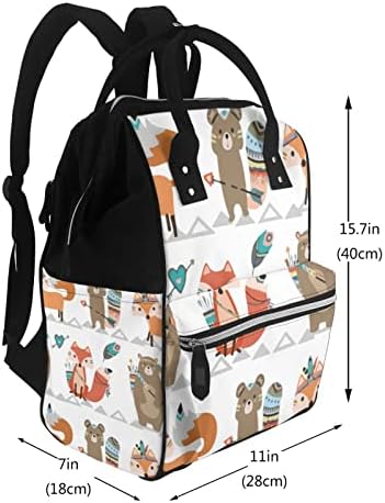 Ruksaci za promjenu pelena za maminu crtane-fox-be-hrabre torbe za torbe za torbe za pelene