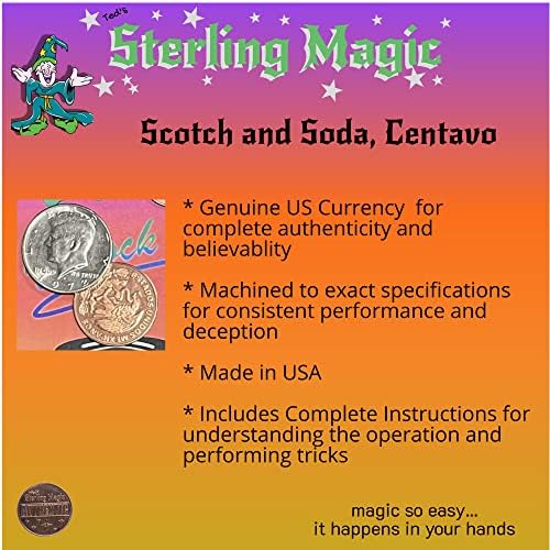 Ted's Sterling Magic Scotch i Soda Centavo originalni američki trik za novčiće od pola dolara