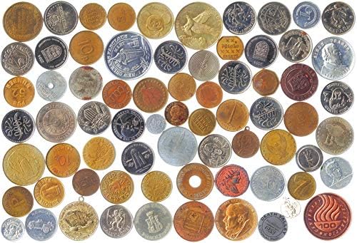 100 kom miks egzonumije: tokeni, medalje, suvenirni medaljoni, izduženi kovanice.