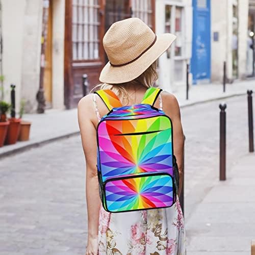 VBFOFBV ruksak za laptop, elegantan putni ruksak casual paketa za muškarce, u boji, obojeni cvijeće Rainbow