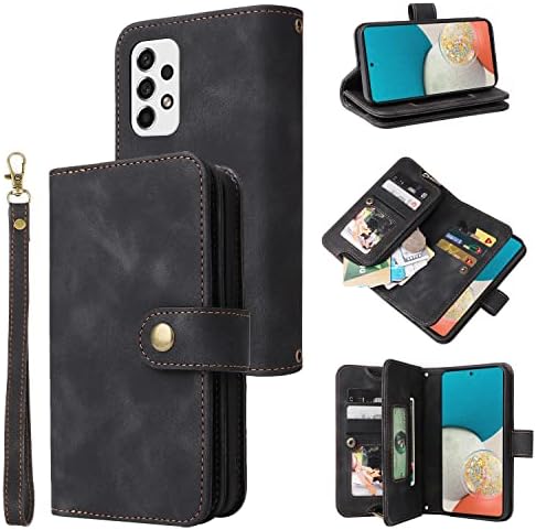 Zaštitna futrola za torbice za holster Kompatibilan je sa Samsung Galaxy A33 5G, PU kožnom tankom telefonom, magnetna kopča zaštitna futrola W držač kartice + novac džepni remen