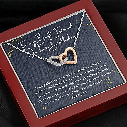 Nakit za poruke, ručno rađena ogrlica - personalizirani poklon za zaključavanje srca, sretan rođendan Najbolji