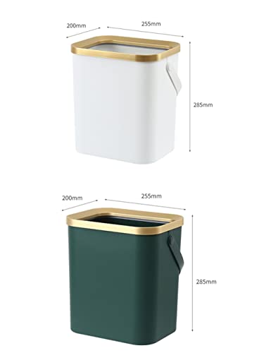 Wenlii Zlatna kanta za smeće za kuhinjsko kupatilo Četveronožna Plastična uska kanta za smeće s poklopcem