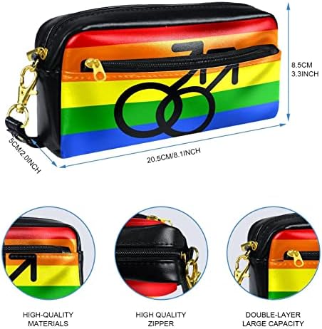 GUEROTKR pernica, torbica za olovke, torbica za olovke, torbica za olovke, mala torbica za olovke, šareni prugasti uzorak duginih gej simbola