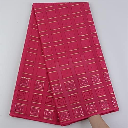 Uongfi pamučna čipkasta tkanina Vezenje Voile čipka za šivanje muške svadbene zabave sa kamenčićima čipkasta