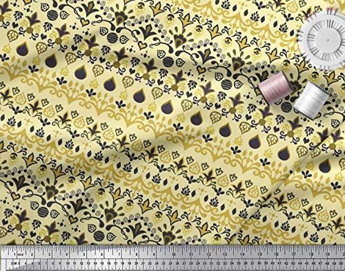 Soimoi pamučni dres tkanina Paisley & cvjetni umjetnički Print šivaća tkanina Dvorište širine 58 inča
