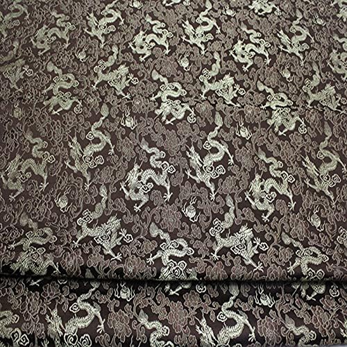 PUMCRAFT tkanina za šivanje kafa Gold Dragon Brokatna tkanina 50x72cm platnena haljina presvlaka materijal