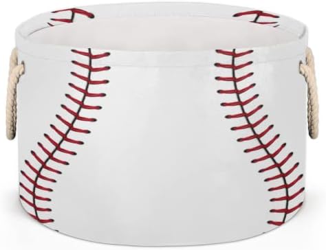 Baseball čipka okrugla košara za skladištenje Sklopiva rublja košare kocke za skladištenje kante za spavaću