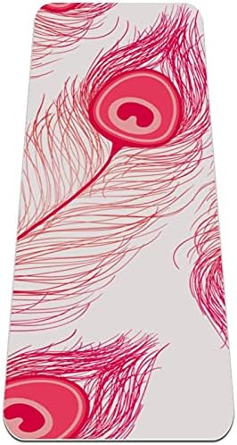 Siebzeh Pink Peacock uzorak Premium Thick Yoga Mat Eco Friendly Rubber Health & amp; fitnes non Slip Mat