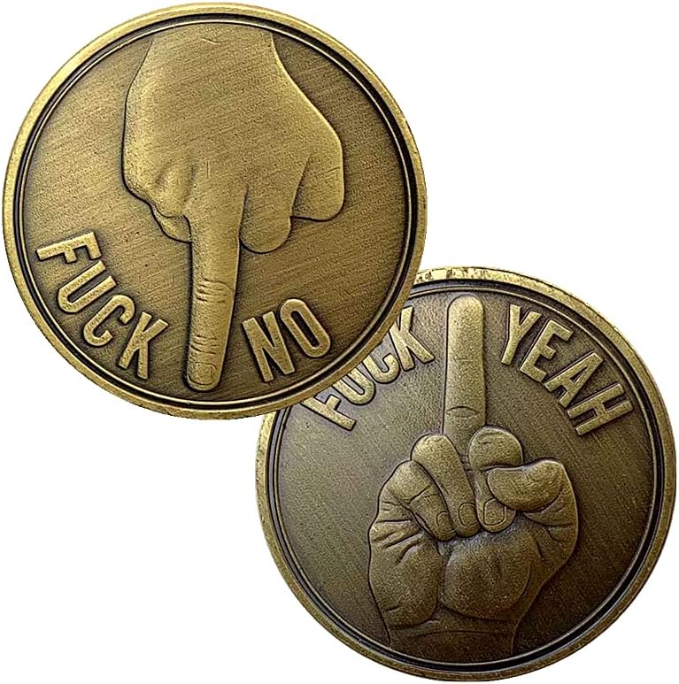 Američki prst zeleni brončani reljefni kovanica kovanica Kovanice Funny Coins Love Coins Commemorativne
