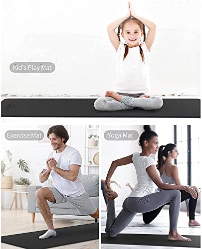 Yfbhwyf prostirka za jogu-Premium prostirka za jogu i fitnes debljine 2 mm, vrhunska gustina za jastuk,