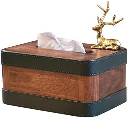 TOMYEUS TISKUS BOX Držač retro dizajna pravokutnog drvenog drvenog tkiva papir kutija Poklopac pogodan za
