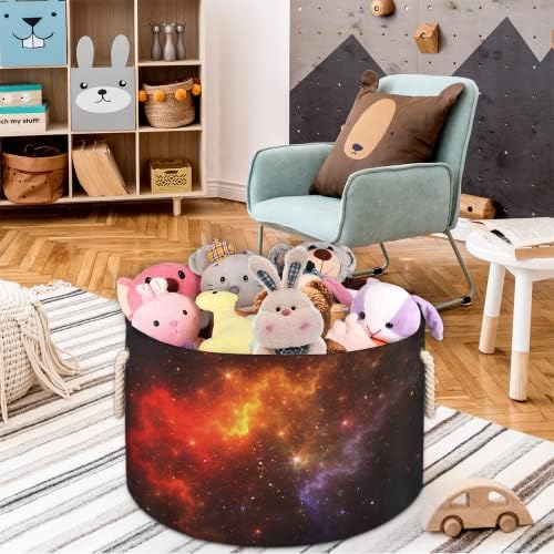 Galaxy Space (02) Velike okrugle košare za skladištenje basketa za pranje rublja sa ručkim košarom za pohranu
