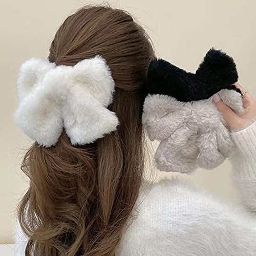 Spring Clip klip za kosu Ponytail Holder Friptins Velika plišana Bow Hair Claw Headwrips Headwear za djevojke