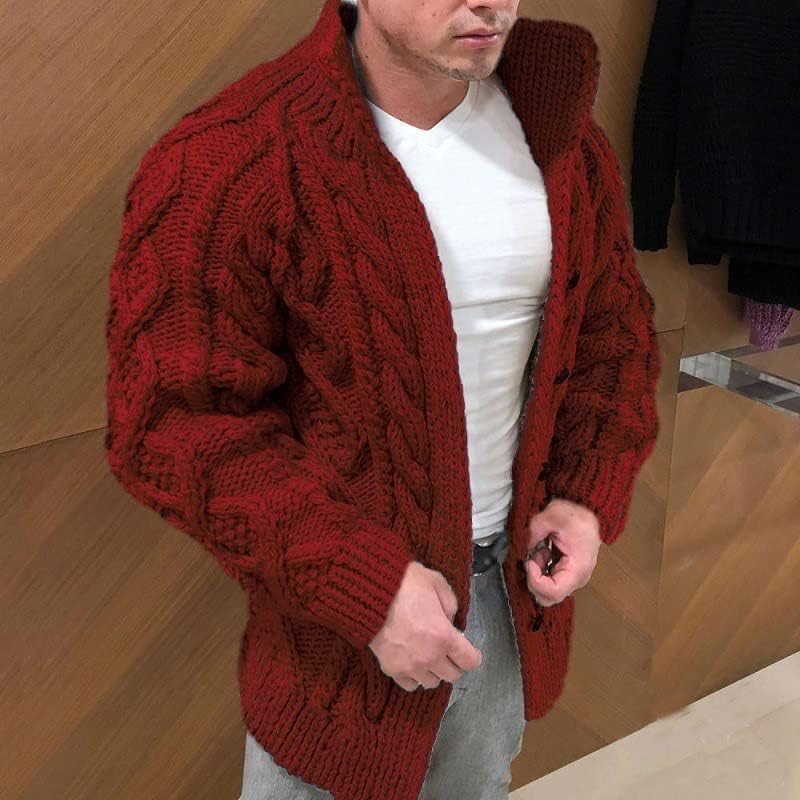 Dudubaby pleteni džemper za mens evropskog i američkog dugih rukava zastoj nalog Ležerni modni džemper