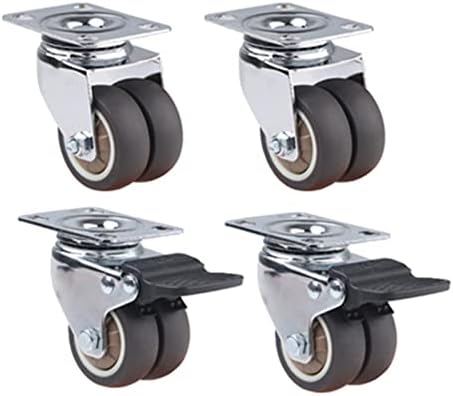 Yuzzi 4pcs okretni kotači kotači 1,5 inčni 2 inčni teški gumeni valjak za gumenim valjkama sa kočnicom za